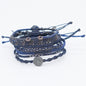 [wakami] ワカミ ブレスレット ７ストランド  ネイビー ＜ Earth Bracelet 7 Strands Navy 男女兼用 ユニセックス フェアトレード 手作り グァテマラ産 ＞【メール便送料無料】