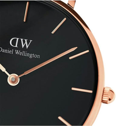 [DANIEL WELLINGTON] ダニエルウェリントン 腕時計 DW00100307 ＜ メンズ レディース ブラック ローズゴールド Petite Ashfield 36mm DW おしゃれ メッシュ ＞