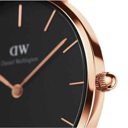 [DANIEL WELLINGTON] ダニエルウェリントン 腕時計 DW00100307 ＜ メンズ レディース ブラック ローズゴールド Petite Ashfield 36mm DW おしゃれ メッシュ ＞