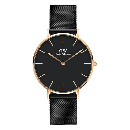 [DANIEL WELLINGTON] ダニエルウェリントン 腕時計 DW00100307 ＜ メンズ レディース ブラック ローズゴールド Petite Ashfield 36mm DW おしゃれ メッシュ ＞