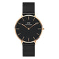 [DANIEL WELLINGTON] ダニエルウェリントン 腕時計 DW00100307 ＜ メンズ レディース ブラック ローズゴールド Petite Ashfield 36mm DW おしゃれ メッシュ ＞