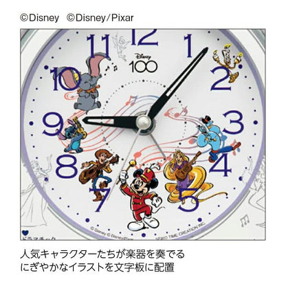 [SEIKO] セイコー 目覚まし時計 ディズニータイム Disney ディズニー ミッキーマウス ミッキー&フレンズ FD880S ＜ 銀色メタリック 置き時計 アナログ キャラクター ＞