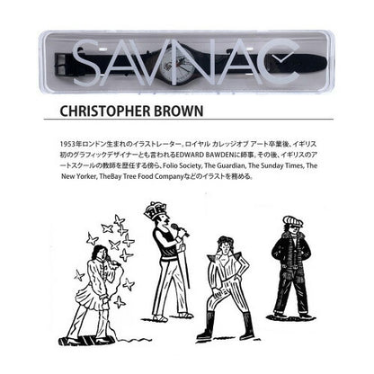 [SAVNAC] サブナック 腕時計 CHRISTOPHER BROWN クリストファーブラウン WATCH FRE01 ＜ フレディ ウォッチ 時計 デザイン ブラック ＞