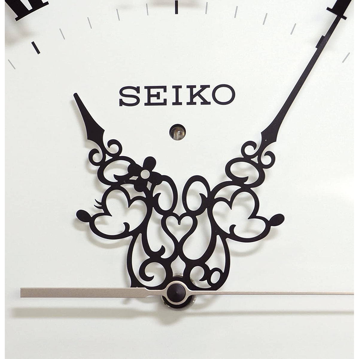 [SEIKO EMBLEM] セイコーエンブレム 掛時計 大人 ディズニー Mickey＆Minnie FS506W ＜ ミッキーマウス ミニーマウス 白 ホワイト 電波時計 アナログ ＞