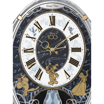 [SEIKO] セイコー 掛時計 ディズニー Mickey＆Minnie FW813S ＜ アナログ キャラクター ディズニータイム Disney ディズニー ミッキーマウス 銀色マーブル ＞