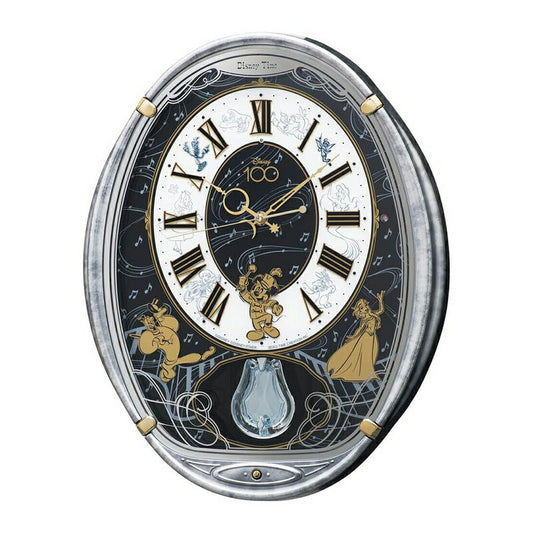 [SEIKO] セイコー 掛時計 ディズニー Mickey＆Minnie FW813S ＜ アナログ キャラクター ディズニータイム Disney ディズニー ミッキーマウス 銀色マーブル ＞