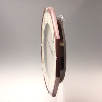 [SEIKO EMBLEM] セイコーエンブレム 掛時計 衛星 SPACE LINK 茶 木目 模様 GP207B ＜ ブラウン スペースリンク 電波時計 アナログ ＞