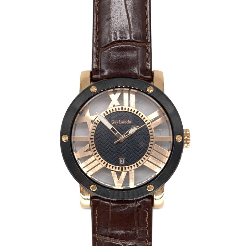[Guy Laroche] ギ・ラロッシュ 腕時計 クオーツ GS1401-05 ＜ゴールド ブラック ブラン メンズ＞