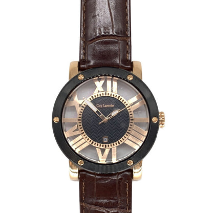 [Guy Laroche] ギ・ラロッシュ 腕時計 クオーツ GS1401-05 ＜ゴールド ブラック ブラン メンズ＞