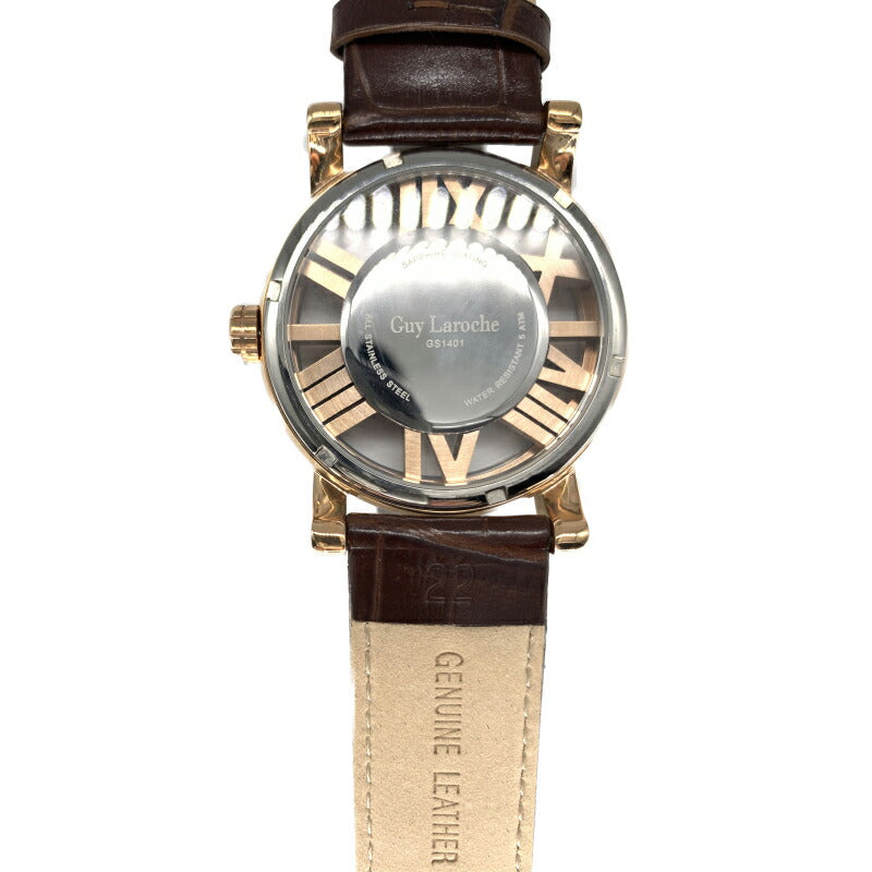 [Guy Laroche] ギ・ラロッシュ 腕時計 クオーツ GS1401-05 ＜ゴールド ブラック ブラン メンズ＞