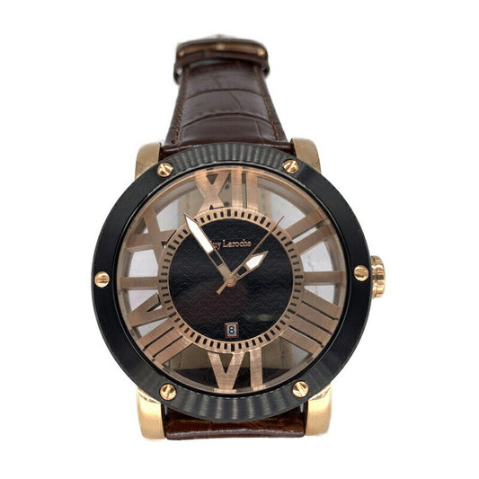 [Guy Laroche] ギ・ラロッシュ 腕時計 クオーツ GS1401-05 ＜ゴールド ブラック ブラン メンズ＞