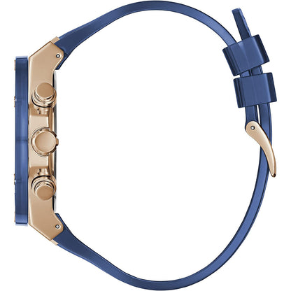 [GUESS] ゲス 腕時計 GW0425G3 ＜ メンズ 46mm ブルー ゴールド シリコン ＞