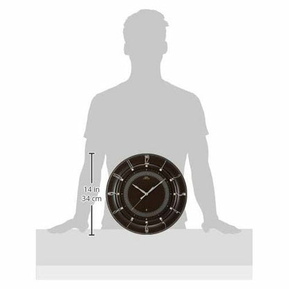 [SEIKO EMBLEM] セイコーエムブレム 掛時計 HS559B ＜ 華やかなアクセントとして住空間に映えるモダンデザインクロック 濃茶 電波 アナログ ＞