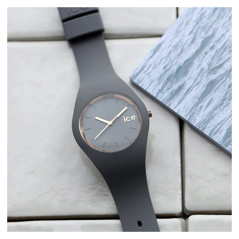 [ICE-WATCH] アイスウォッチ 腕時計 ICE glam colour アイスグラムカラー グレー ミディアム 015336 ＜ レディース メンズ 男女兼用 ユニセックス ピンクゴールド ＞