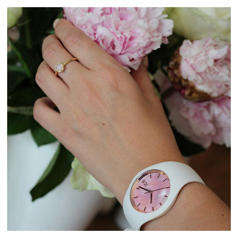 [ICE-WATCH] アイスウォッチ 腕時計 ICE pearl アイスパール ホワイト ピンク スモール 016939 ＜ レディース ＞