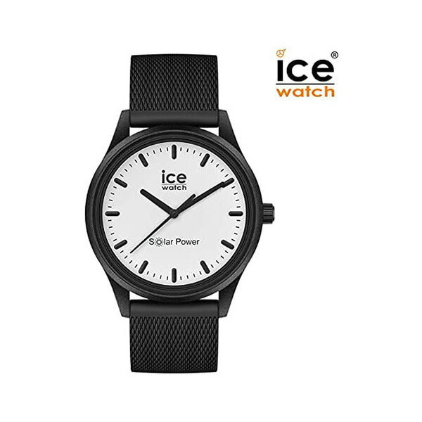 [ICE-WATCH] アイスウォッチ 腕時計 ICE solar power アイスソーラーパワー ムーン メッシュストラップ ミディアム 018391 ＜ レディース メンズ 男女兼用 ユニセックス ブラック 太陽電池 ＞