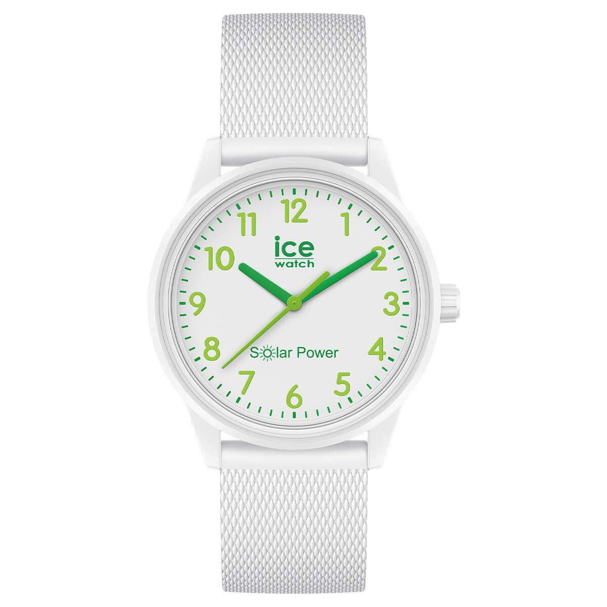 [ICE-WATCH] アイスウォッチ 腕時計 ICE solar power アイスソーラーパワー ネイチャーナンバーズ スモール 018739 ＜ ユニセックス レディース メンズ ホワイト 緑 グリーン 太陽電池 ＞