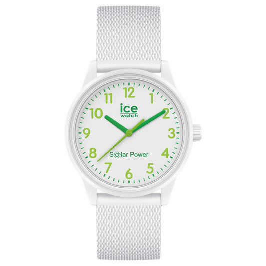 [ICE-WATCH] アイスウォッチ 腕時計 ICE solar power アイスソーラーパワー ネイチャーナンバーズ スモール 018739 ＜ ユニセックス レディース メンズ ホワイト 緑 グリーン 太陽電池 ＞