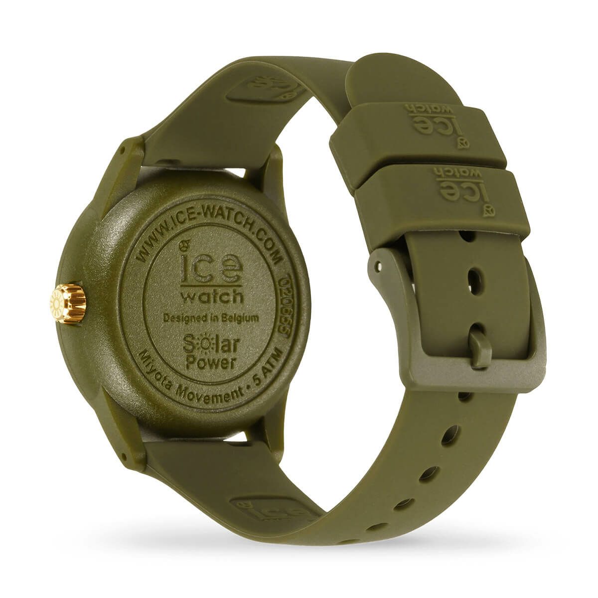 [ICE-WATCH] アイスウォッチ 腕時計 ICE solar power アイスソーラーパワー カーキ スモール 020655 ＜ レディース 女性 カーキ グリーン ゴールド 太陽電池 ＞
