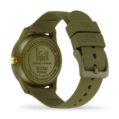 [ICE-WATCH] アイスウォッチ 腕時計 ICE solar power アイスソーラーパワー カーキ スモール 020655 ＜ レディース 女性 カーキ グリーン ゴールド 太陽電池 ＞