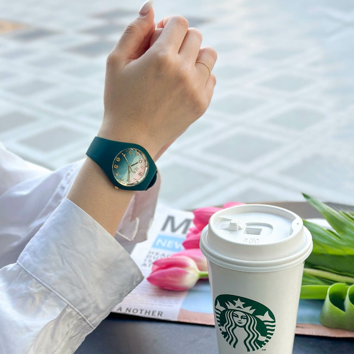 [ICE-WATCH] アイスウォッチ 腕時計 ICE horizon アイスホライズン ベルディグリーン ミディアム 021354 ＜ レディース メンズ 男女兼用 ユニセックス グリーン ＞