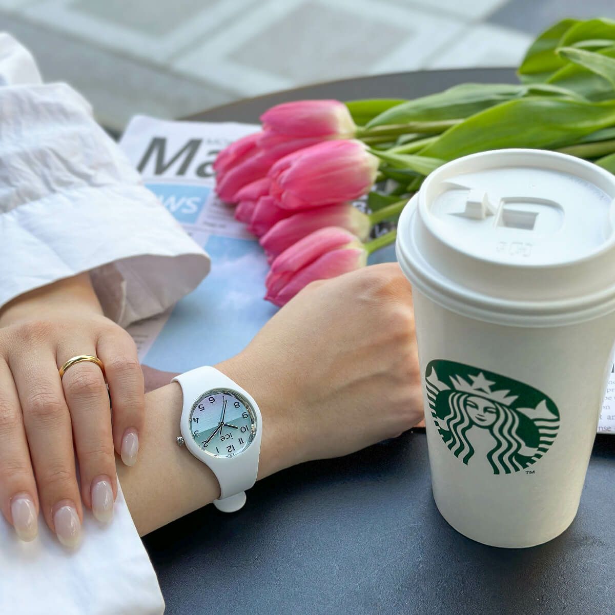[ICE-WATCH] アイスウォッチ 腕時計 ICE horizon アイスホライズン ターコイズナンバーズ スモール 021356 ＜ レディース メンズ 男女兼用 ユニセックス ホワイト ＞