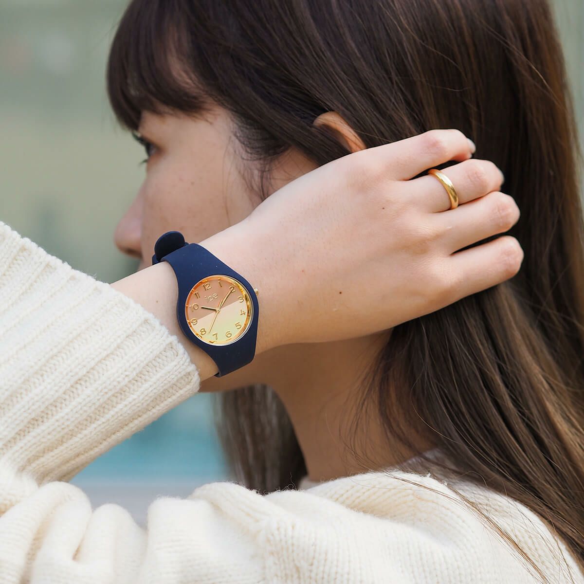 [ICE-WATCH] アイスウォッチ 腕時計 ICE horizon アイスホライズン ナイトゴールド スモール 021363 ＜ レディース ネイビー ゴールド ＞
