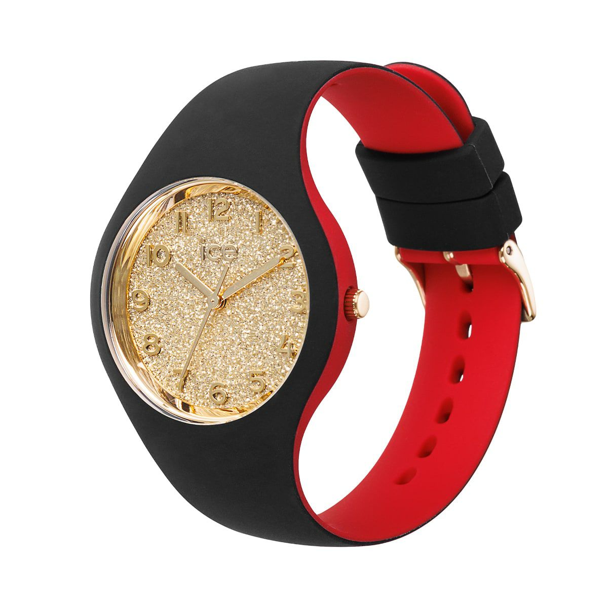 [ICE-WATCH] アイスウォッチ 腕時計 ICE loulou ブラックゴールドグリッター スモール 022325 ＜ レディース ブラック レッド ゴールド ＞
