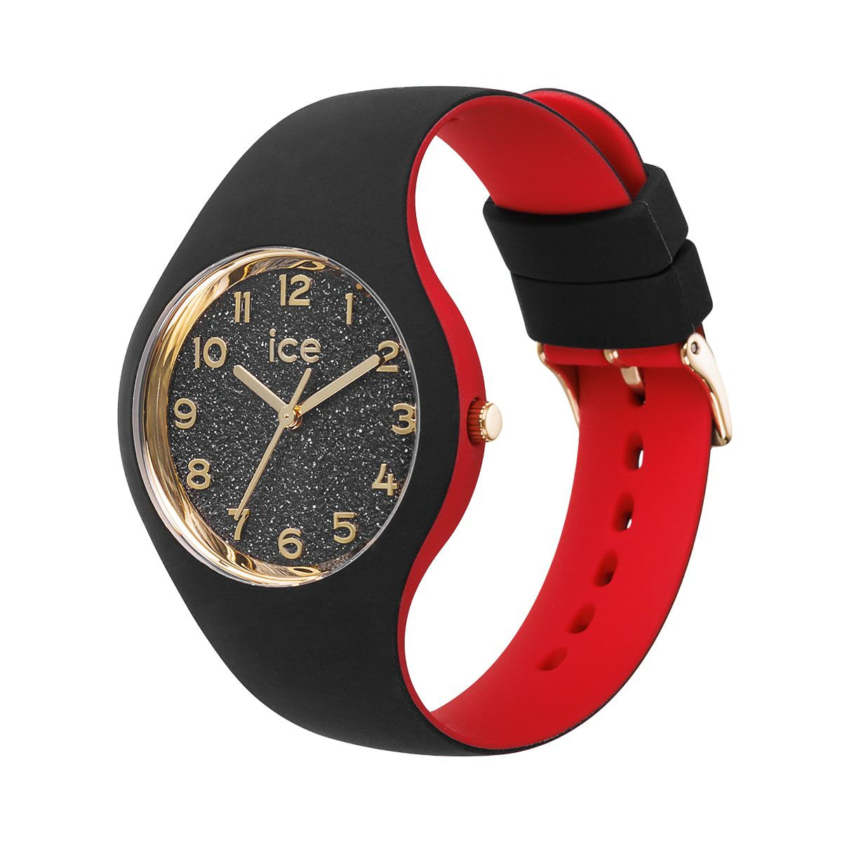 [ICE-WATCH] アイスウォッチ 腕時計 ICE loulou ブラックグリッターシック スモール 022326 ＜ レディース ブラック レッド ゴールド ＞