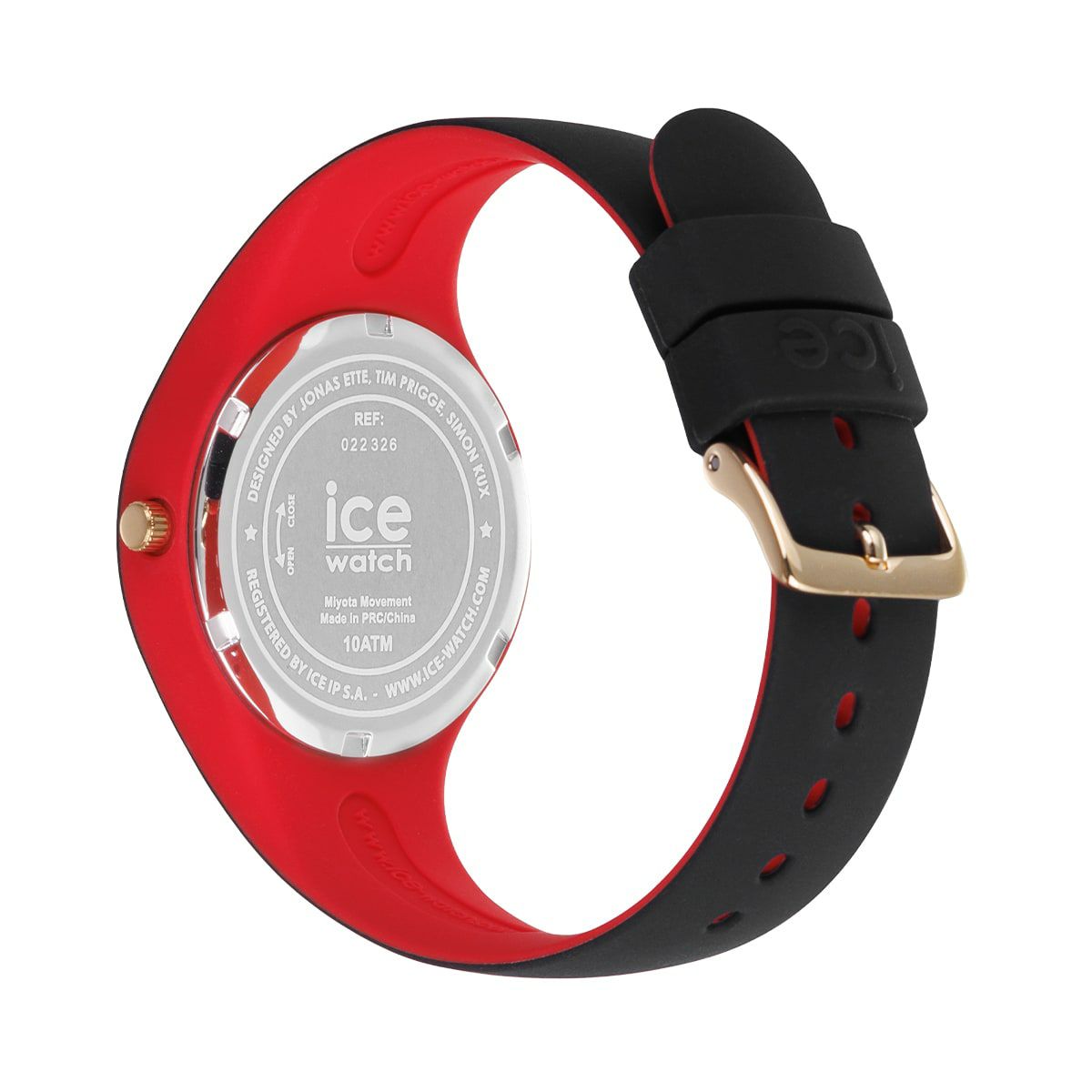 [ICE-WATCH] アイスウォッチ 腕時計 ICE loulou ブラックグリッターシック スモール 022326 ＜ レディース ブラック レッド ゴールド ＞