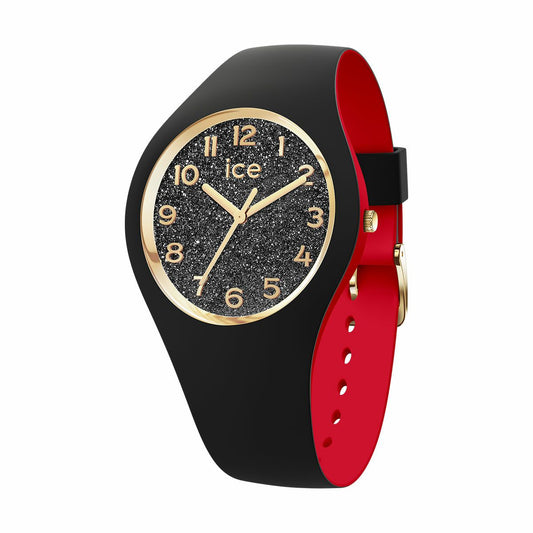 [ICE-WATCH] アイスウォッチ 腕時計 ICE loulou ブラックグリッターシック スモール 022326 ＜ レディース ブラック レッド ゴールド ＞