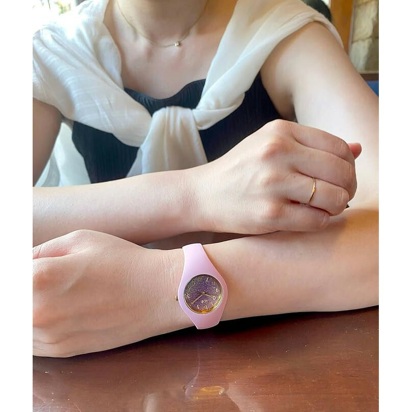 [ICE-WATCH] アイスウォッチ 腕時計 ICE glitter ピンクコズミック スモール 022569 ＜ レディース ピンク パープル ＞