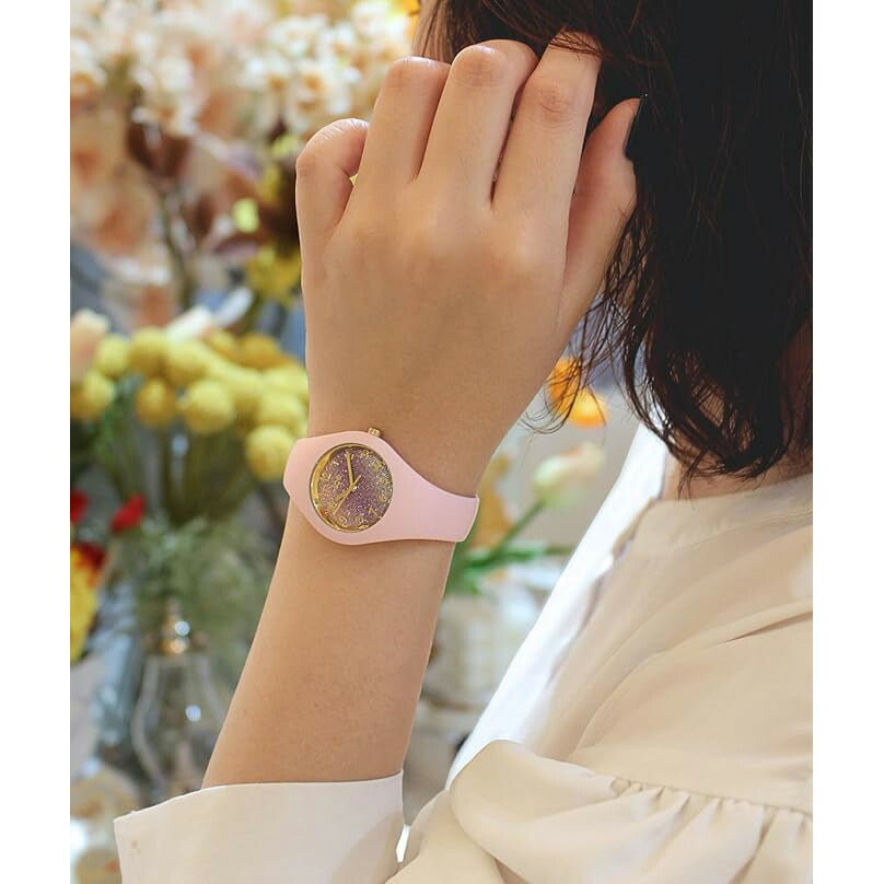 [ICE-WATCH] アイスウォッチ 腕時計 ICE glitter ピンクコズミック スモール 022569 ＜ レディース ピンク パープル ＞