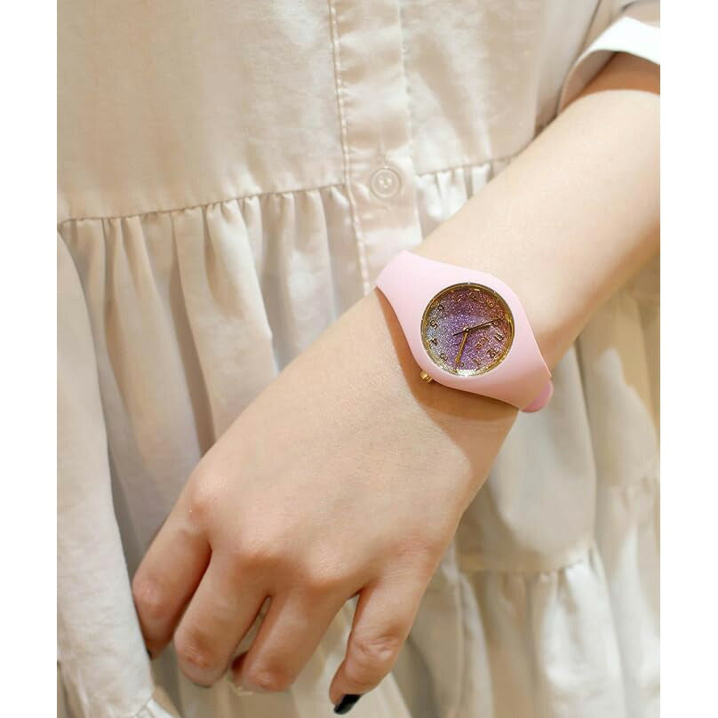 [ICE-WATCH] アイスウォッチ 腕時計 ICE glitter ピンクコズミック スモール 022569 ＜ レディース ピンク パープル ＞