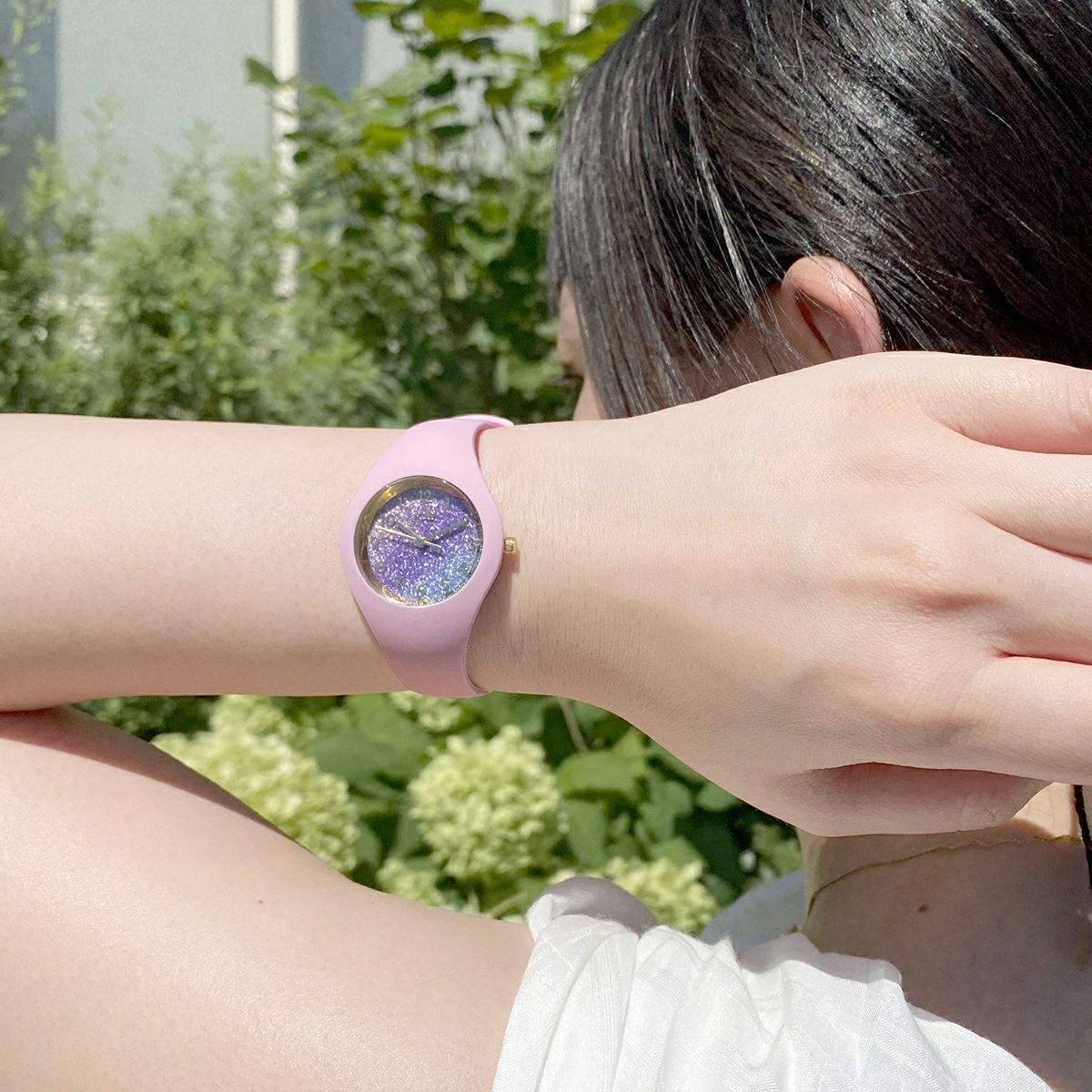 [ICE-WATCH] アイスウォッチ 腕時計 ICE glitter ライラックコズミック スモール 022570 ＜ レディース パープル パープル ＞