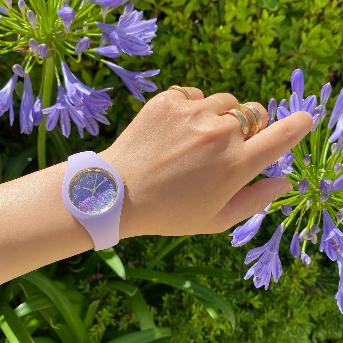 [ICE-WATCH] アイスウォッチ 腕時計 ICE glitter ライラックコズミック スモール 022570 ＜ レディース パープル パープル ＞