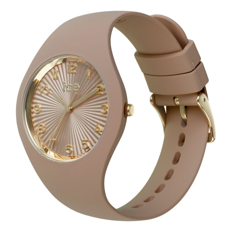 [ICE-WATCH] アイスウォッチ 腕時計 ICE CHAMPAGNE スモール＋ 025252 ＜ ユニセックス メンズ レディース モカ 正規代理店 シリコン 防水 3針 37mm 10気圧防水 ＞
