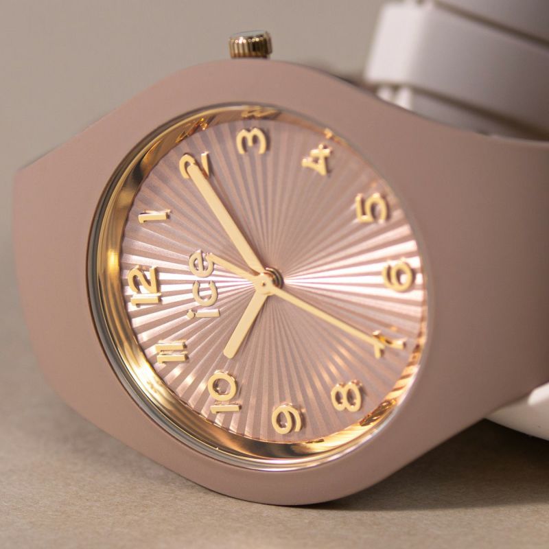 [ICE-WATCH] アイスウォッチ 腕時計 ICE CHAMPAGNE スモール＋ 025252 ＜ ユニセックス メンズ レディース モカ 正規代理店 シリコン 防水 3針 37mm 10気圧防水 ＞
