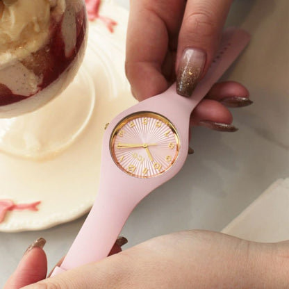 [ICE-WATCH] アイスウォッチ 腕時計 ICE CHAMPAGNE スモール＋ 025253 ＜ ユニセックス メンズ レディース ソフトピンク 正規代理店 シリコン 防水 3針 37mm 10気圧防水 ＞