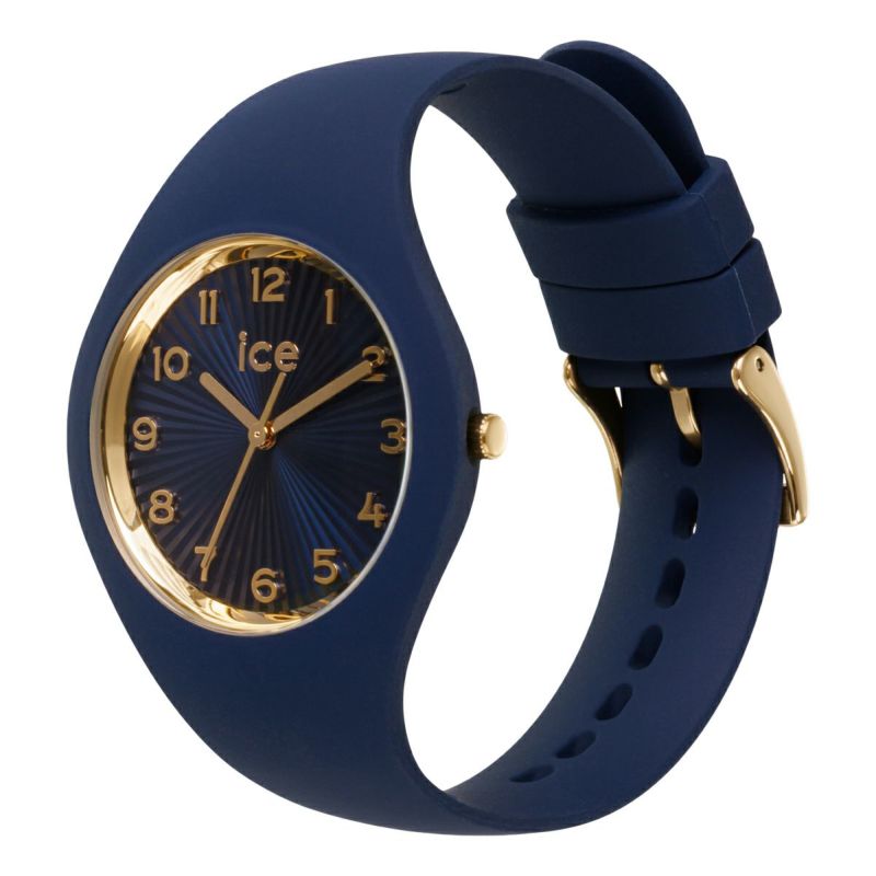 [ICE-WATCH] アイスウォッチ 腕時計 ICE CHAMPAGNE スモール＋ 025256 ＜ ユニセックス メンズ レディース ネイビーブルー 正規代理店 シリコン 防水 3針 37mm 10気圧防水 ＞