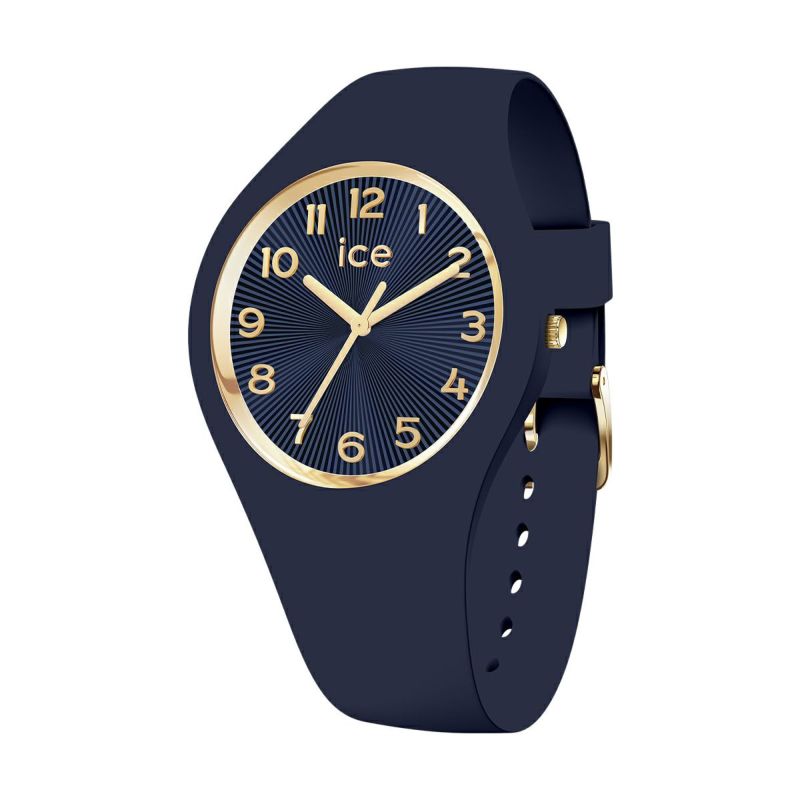 [ICE-WATCH] アイスウォッチ 腕時計 ICE CHAMPAGNE スモール＋ 025256 ＜ ユニセックス メンズ レディース ネイビーブルー 正規代理店 シリコン 防水 3針 37mm 10気圧防水 ＞