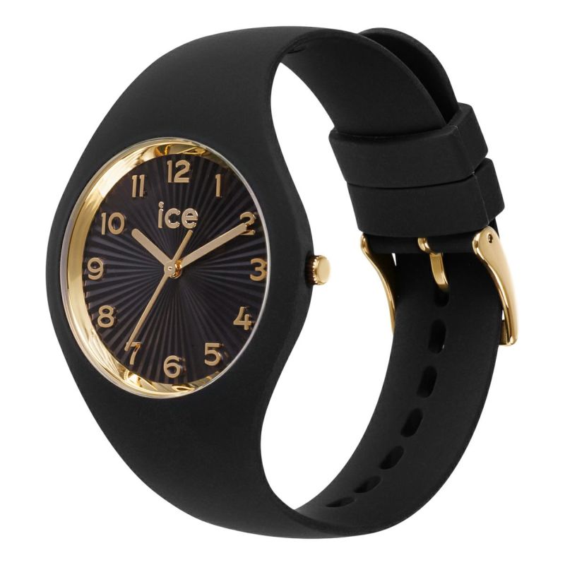 [ICE-WATCH] アイスウォッチ 腕時計 ICE CHAMPAGNE スモール＋ 025257 ＜ ユニセックス メンズ レディース ブラック 正規代理店 シリコン 防水 3針 37mm 10気圧防水 ＞