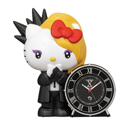 [SEIKO] セイコー クロック 目覚まし時計 YOSHIKIのささやきボイスで目ざめる 「yoshikitty」の目ざまし時計 JF385A ＜ ブラック ハローキティ おしゃべり アラーム X JAPAN ＞