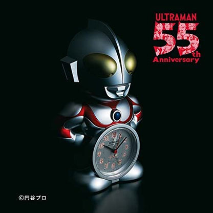 [SEIKO EMBLEM] セイコーエンブレム 目覚まし時計 ウルトラマン 55周年記念 オリジナル記念カード同梱 JF855A ＜ 銀色メタリック ＞