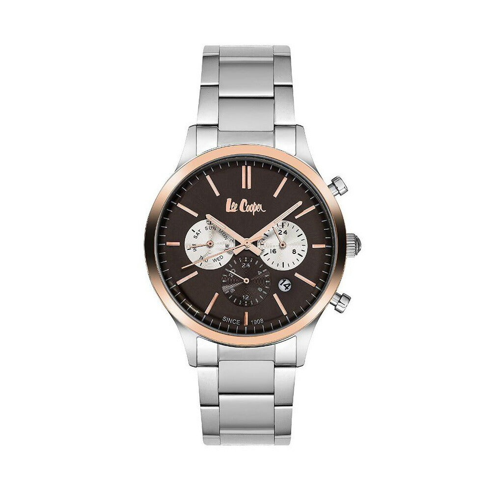 [Lee Cooper] リークーパー 腕時計 LC6295.540 ＜ メンズ シルバー ＞