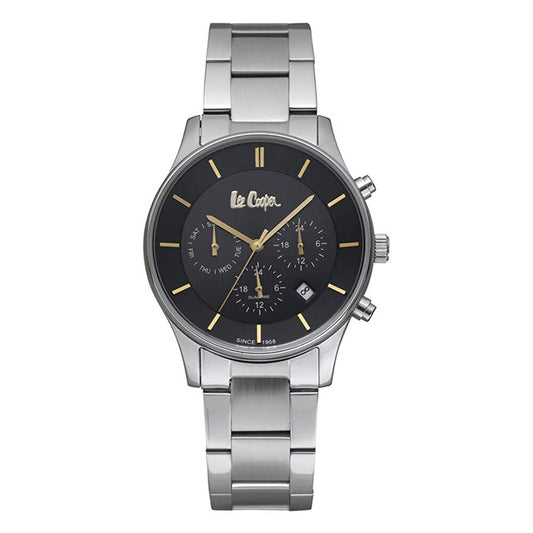[Lee Cooper] リークーパー 腕時計 LC6857.350 ＜ メンズ ブラック文字盤 シルバー計 ＞
