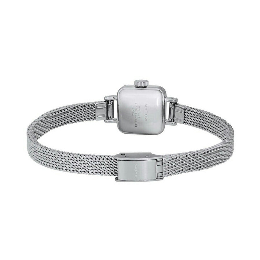 [MATOW] マトウ 腕時計 TSUKI 淡月 mw006001 ＜ レディース シルバー ホワイト スクエア MINI SQUARE SILVER WHITE MESH 3気圧防水 ＞