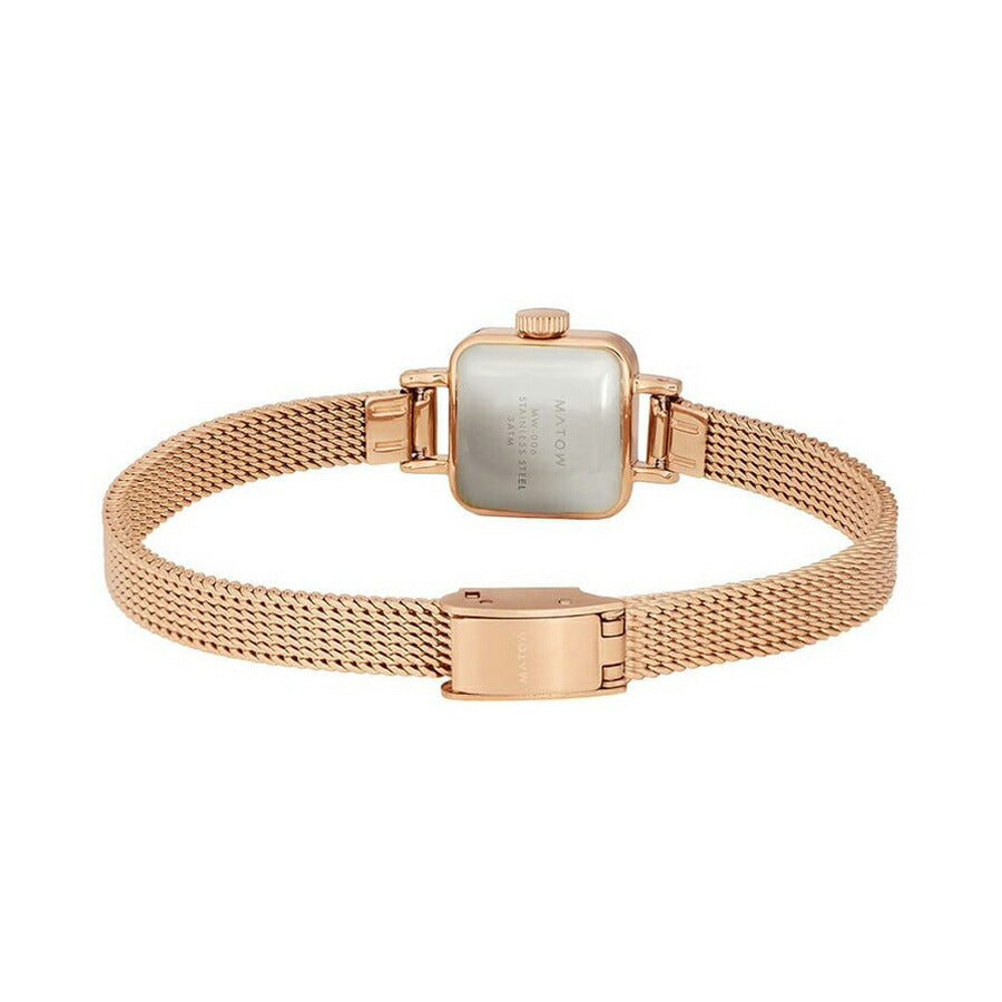 [MATOW] マトウ 腕時計 TSUKI 淡月 mw006002 ＜ レディース ローズゴールド シャンパン スクエア MINI SQUARE ROSE GOLD CHAMPAGNE MESH 3気圧防水 ＞