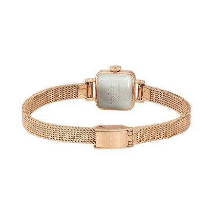 [MATOW] マトウ 腕時計 TSUKI 淡月 mw006002 ＜ レディース ローズゴールド シャンパン スクエア MINI SQUARE ROSE GOLD CHAMPAGNE MESH 3気圧防水 ＞
