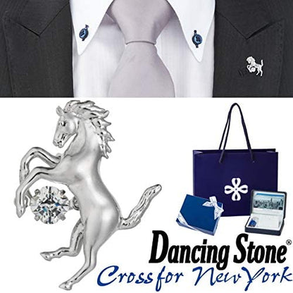 [Crossfor New York] クロスフォーニューヨーク タイニーピン Rodeo NM-T002 ＜ シルバー925 ダンシングストーン タイピン ブローチ メンズ ＞